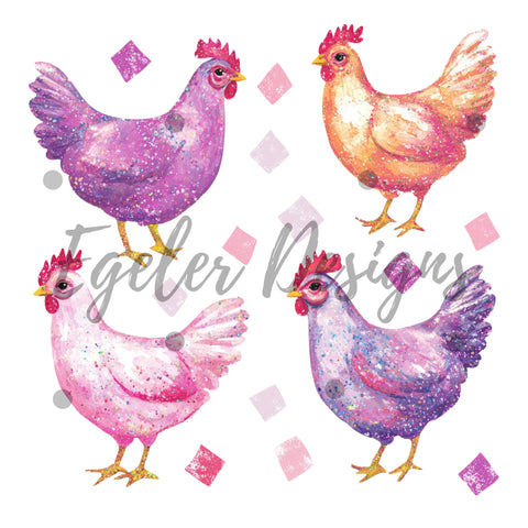 Girly Chickens PNG (LIMITED 10)