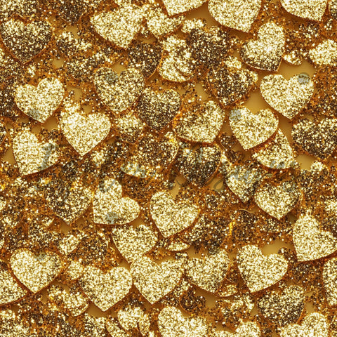 Gold Glitter Hearts (LIMITED 15)