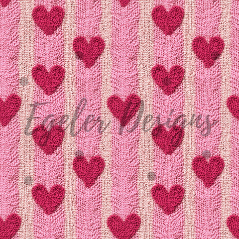 Valentine Knit Heart Stripes (LIMITED 15)