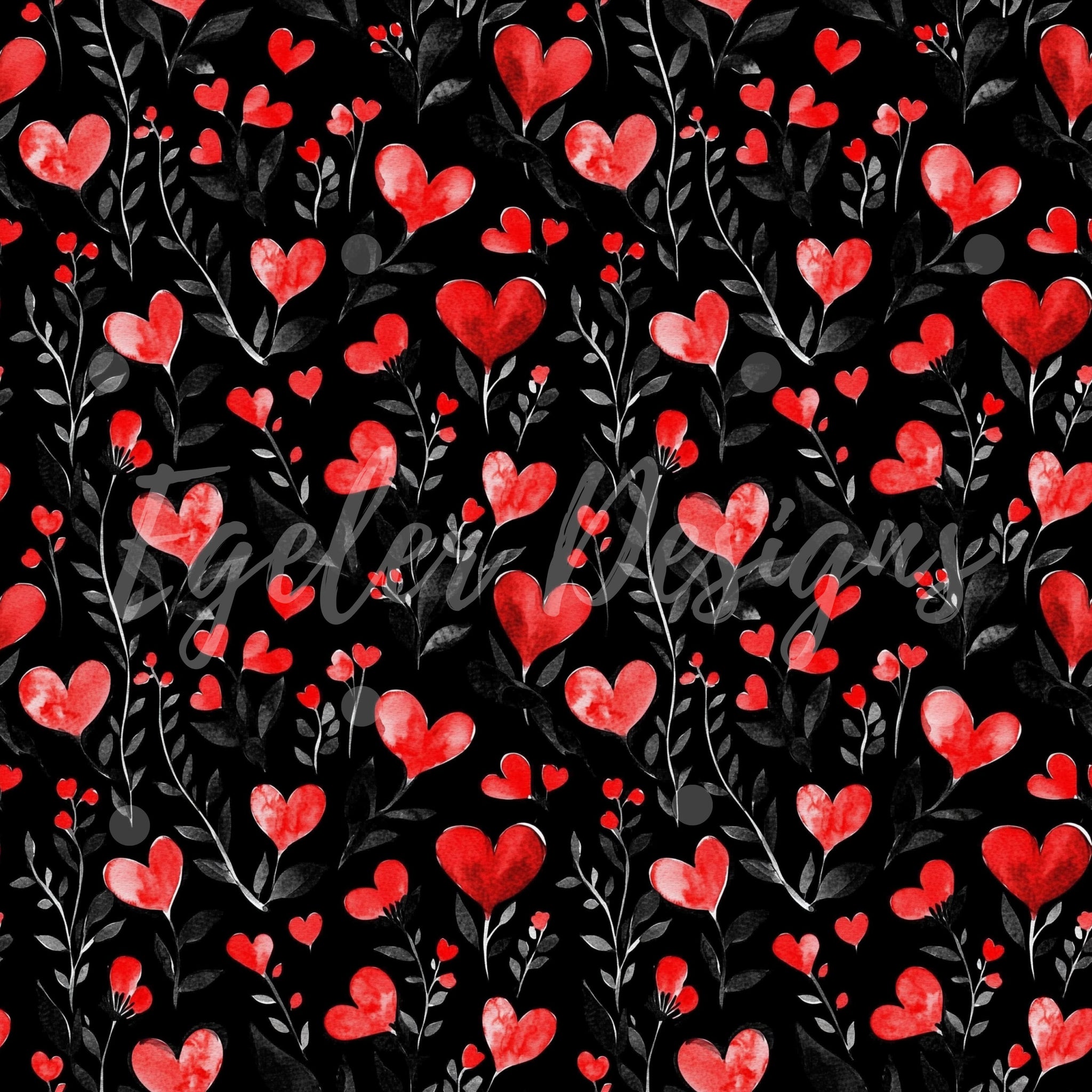 Watercolor Heart Floral (LIMITED 15)