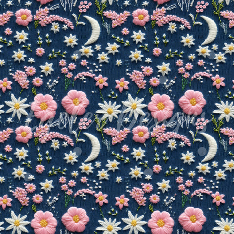 Pink Moon Embroidery