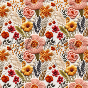 Cream Knit Floral