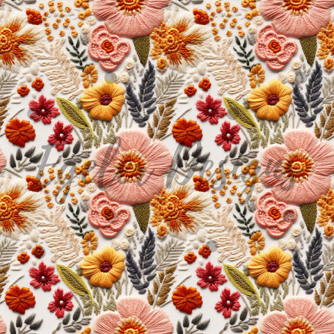 Cream Knit Floral