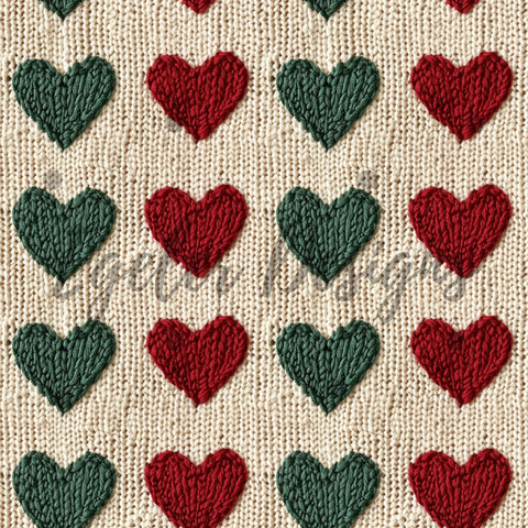 LIMITED 10 Knit Christmas Hearts