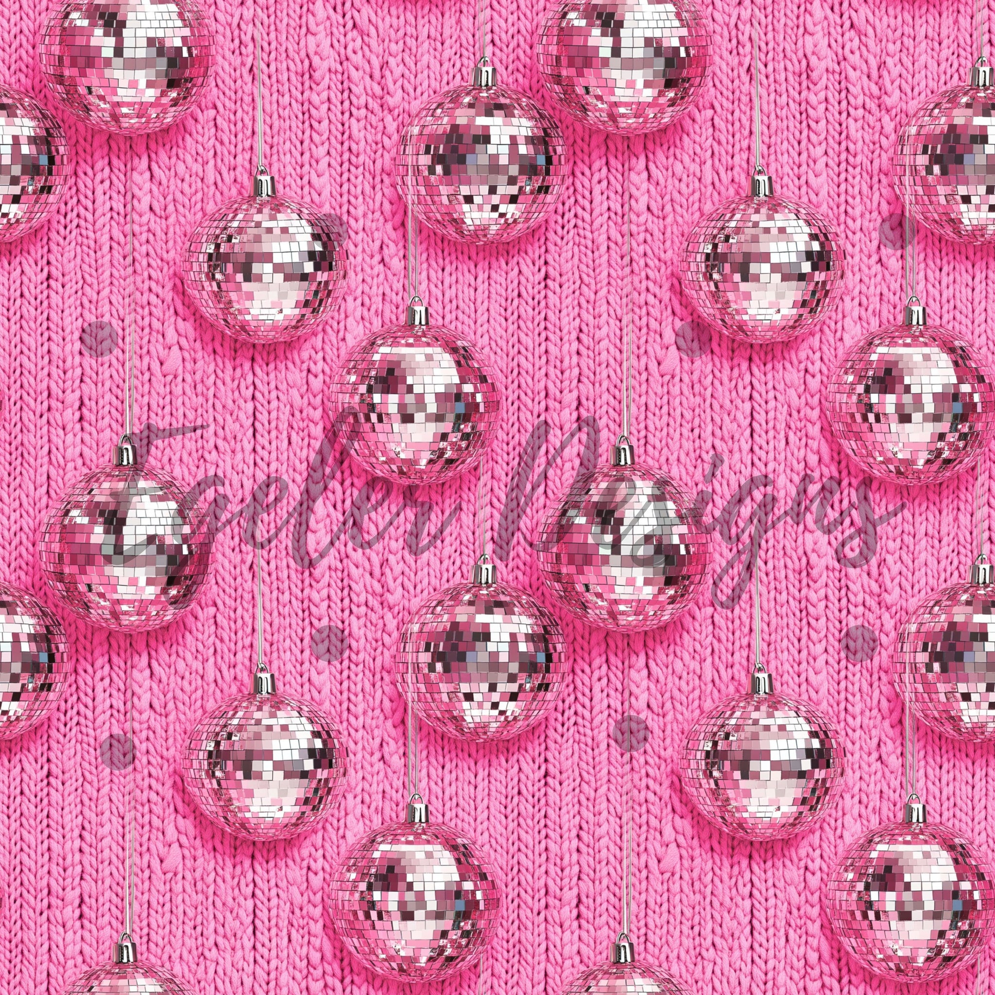 LIMITED 10 Knit Pink Disco Balls