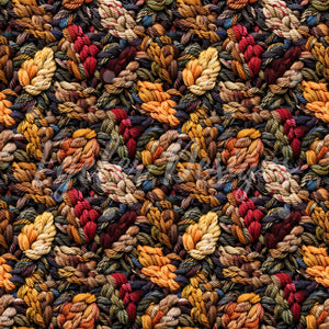 LIMITED - 10 - Embroidery Fall Seamless Pattern Digital Download