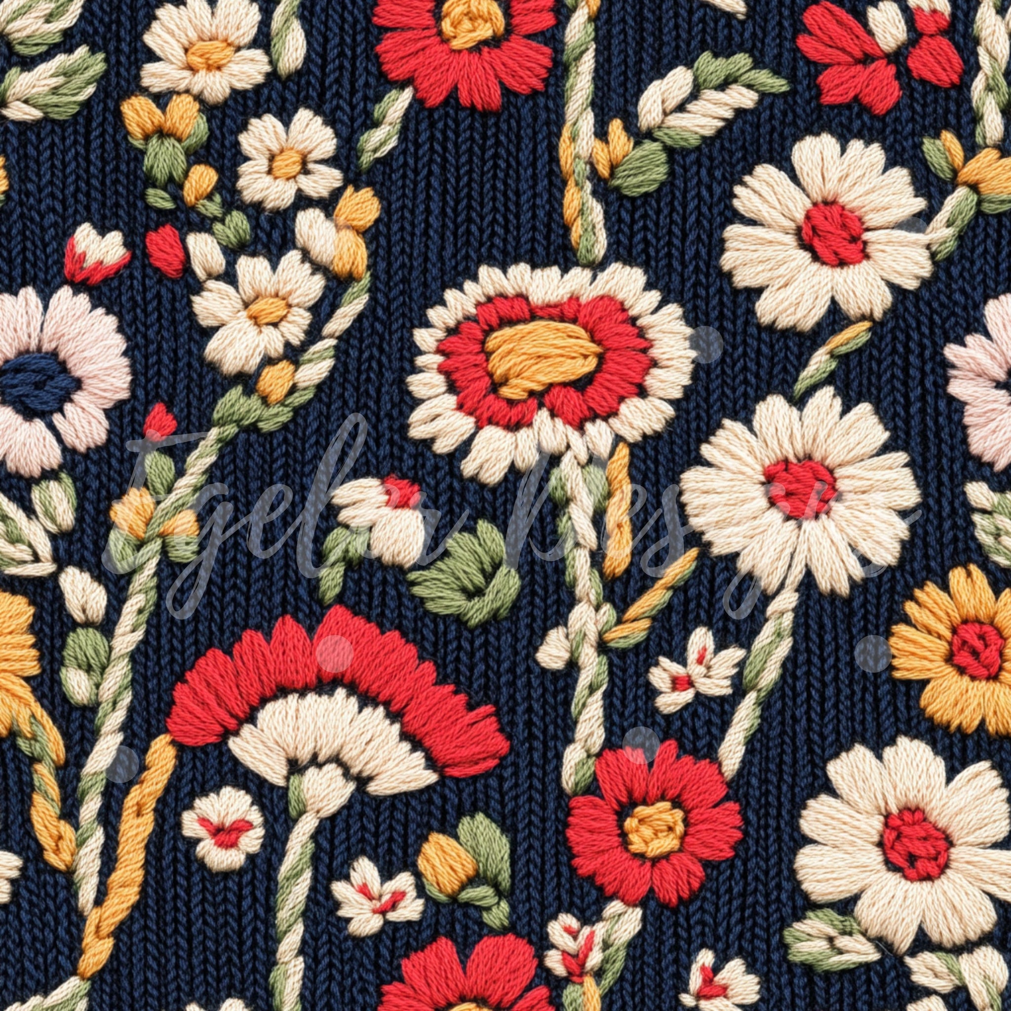 LIMITED 10 Knit Navy Floral