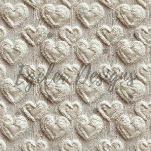 Knit Cream Hearts (LIMITED 10)