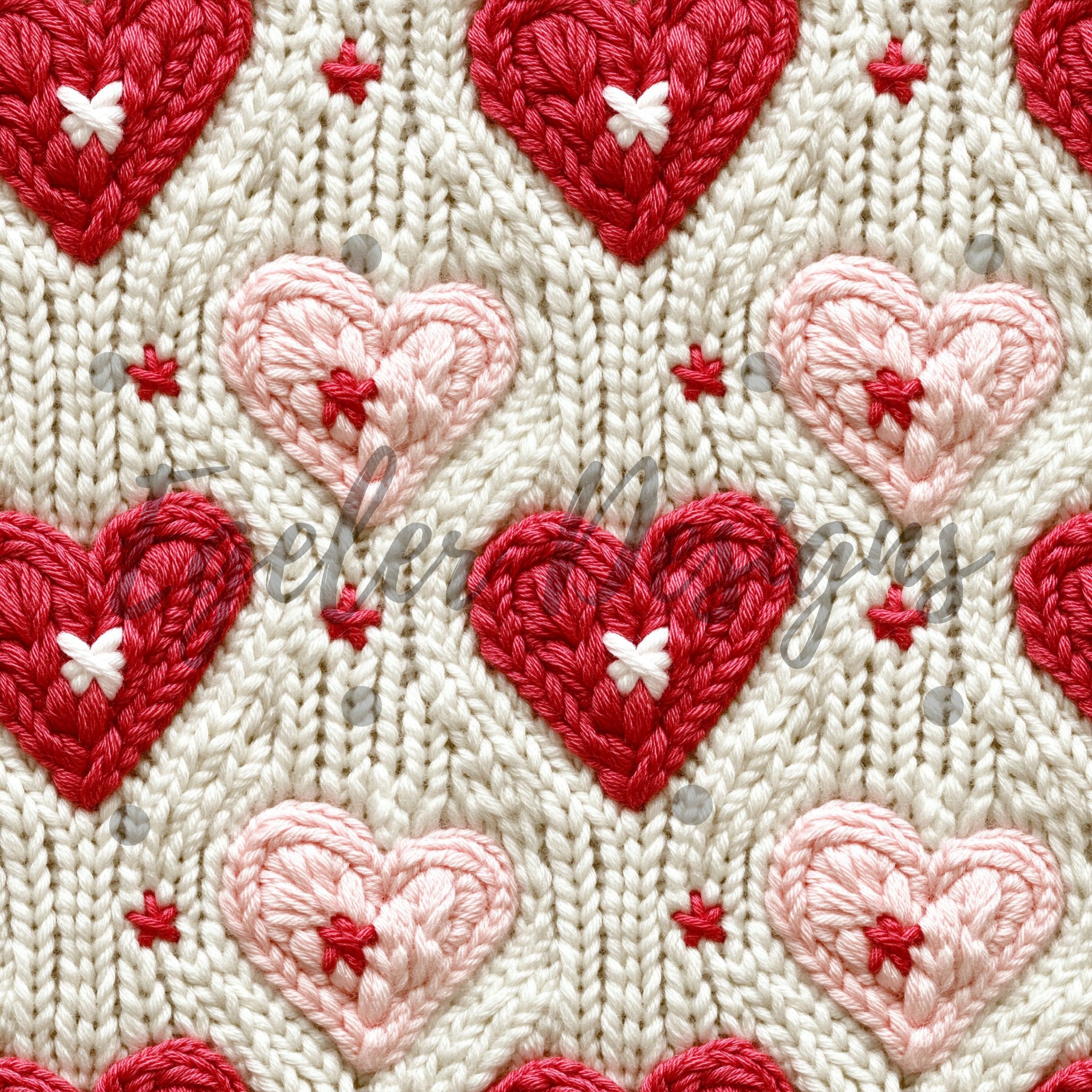 Valentine Knit Hearts (LIMITED 15)