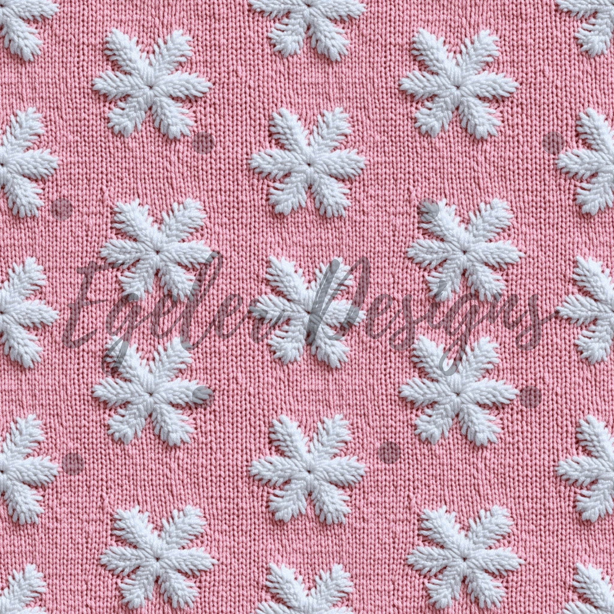 LIMITED 10 Knit Snowflake Pink