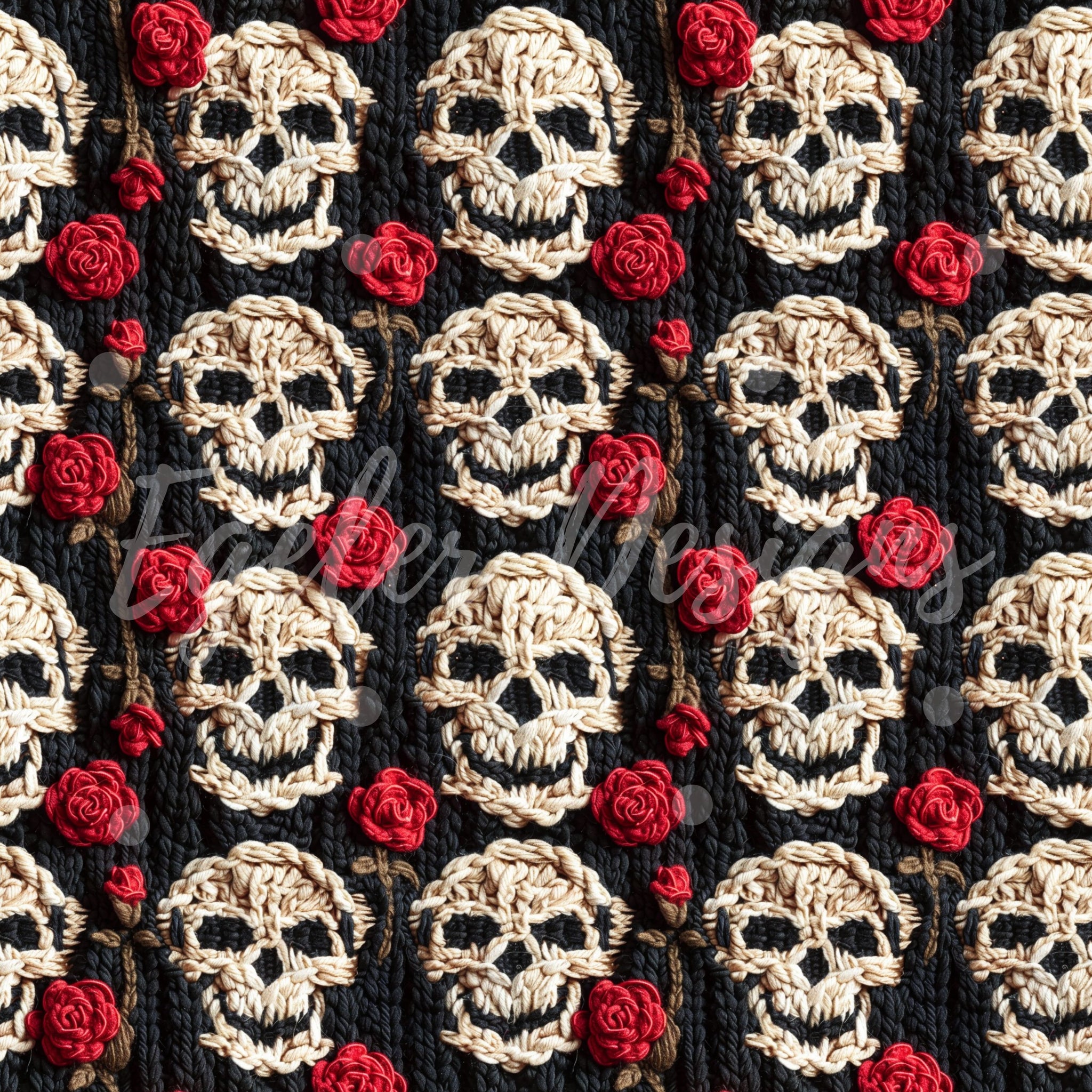 LIMITED Knit Skull Roses