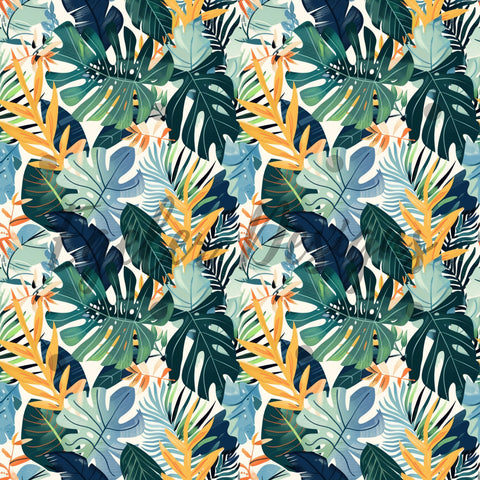 Tropical Plants Seamless Pattern Digital Download (LIMITED 15)