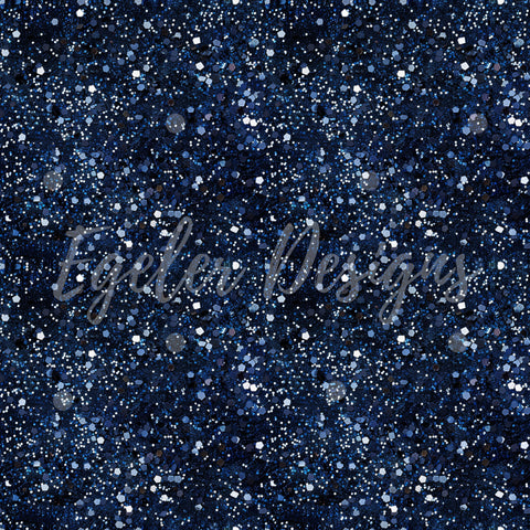 Blue Glitter Seamless Pattern Digital Download