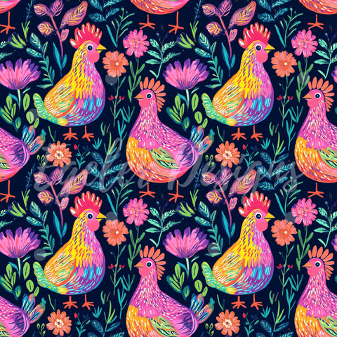 Neon Chickens