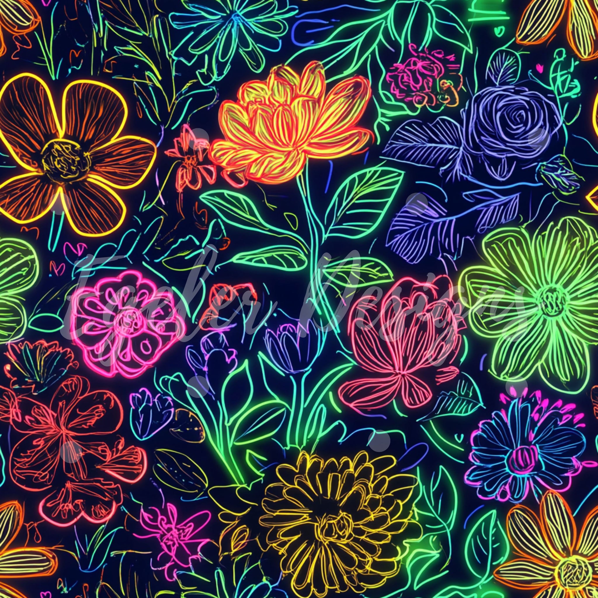 Neon Floral