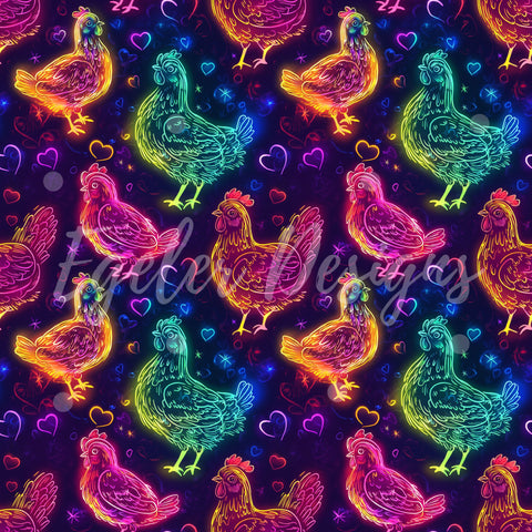 Neon Chickens Hearts (LIMITED 10)