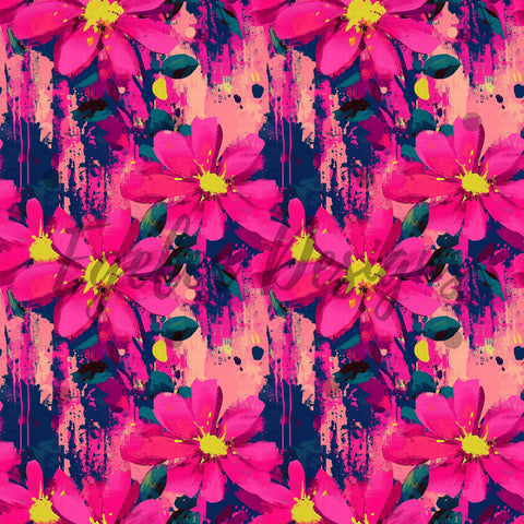 Pink Neon Floral