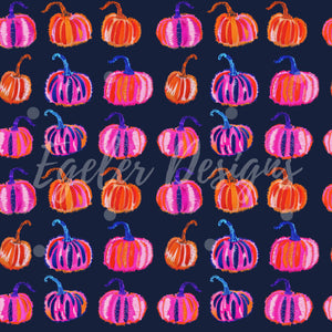 Neon Embroidery Pumpkins