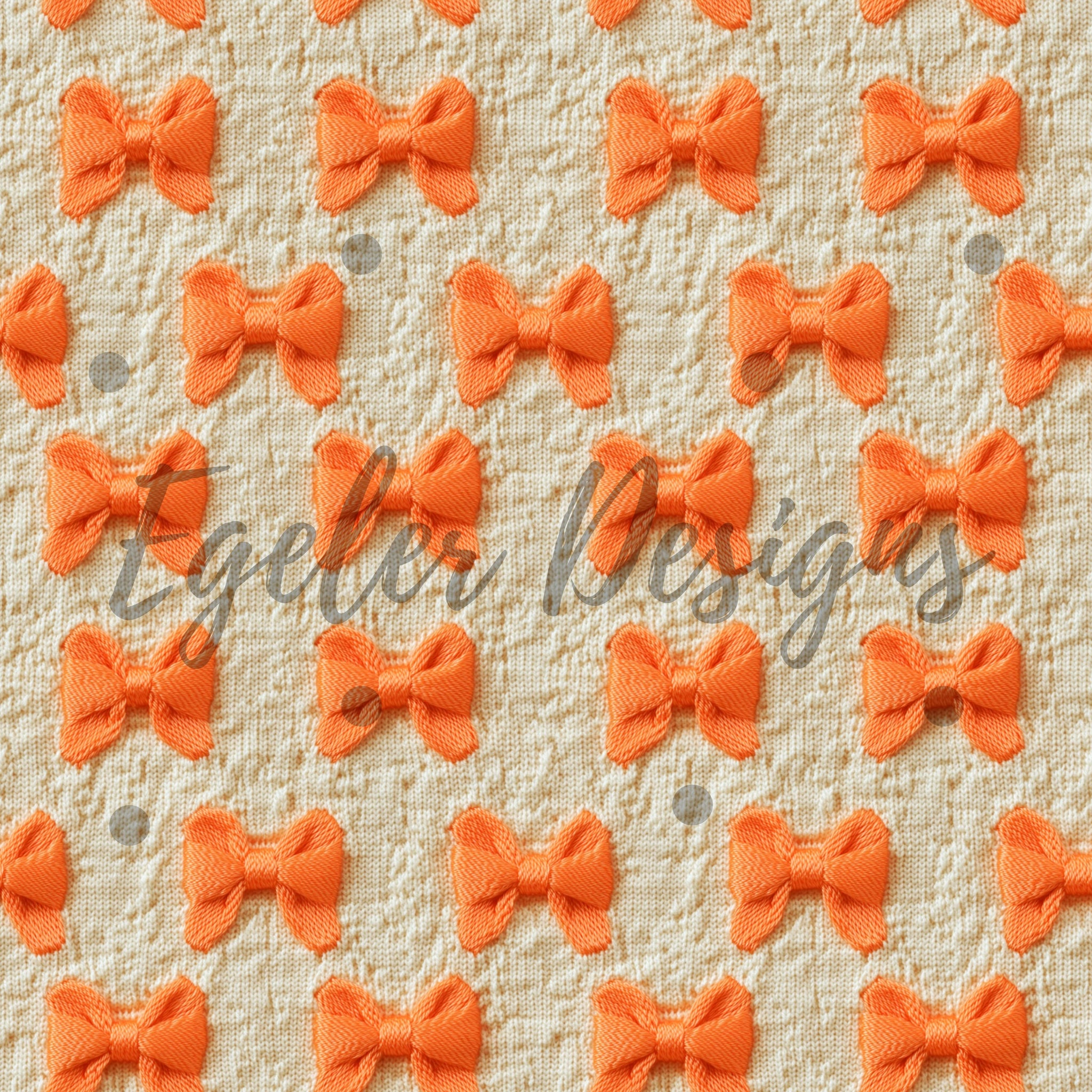 Orange Knit Bows (LIMITED 15)