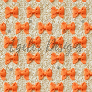 Orange Knit Bows (LIMITED 15)