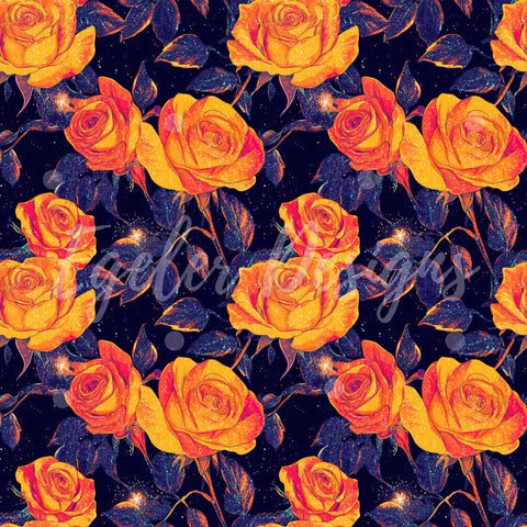 Neon Orange Roses