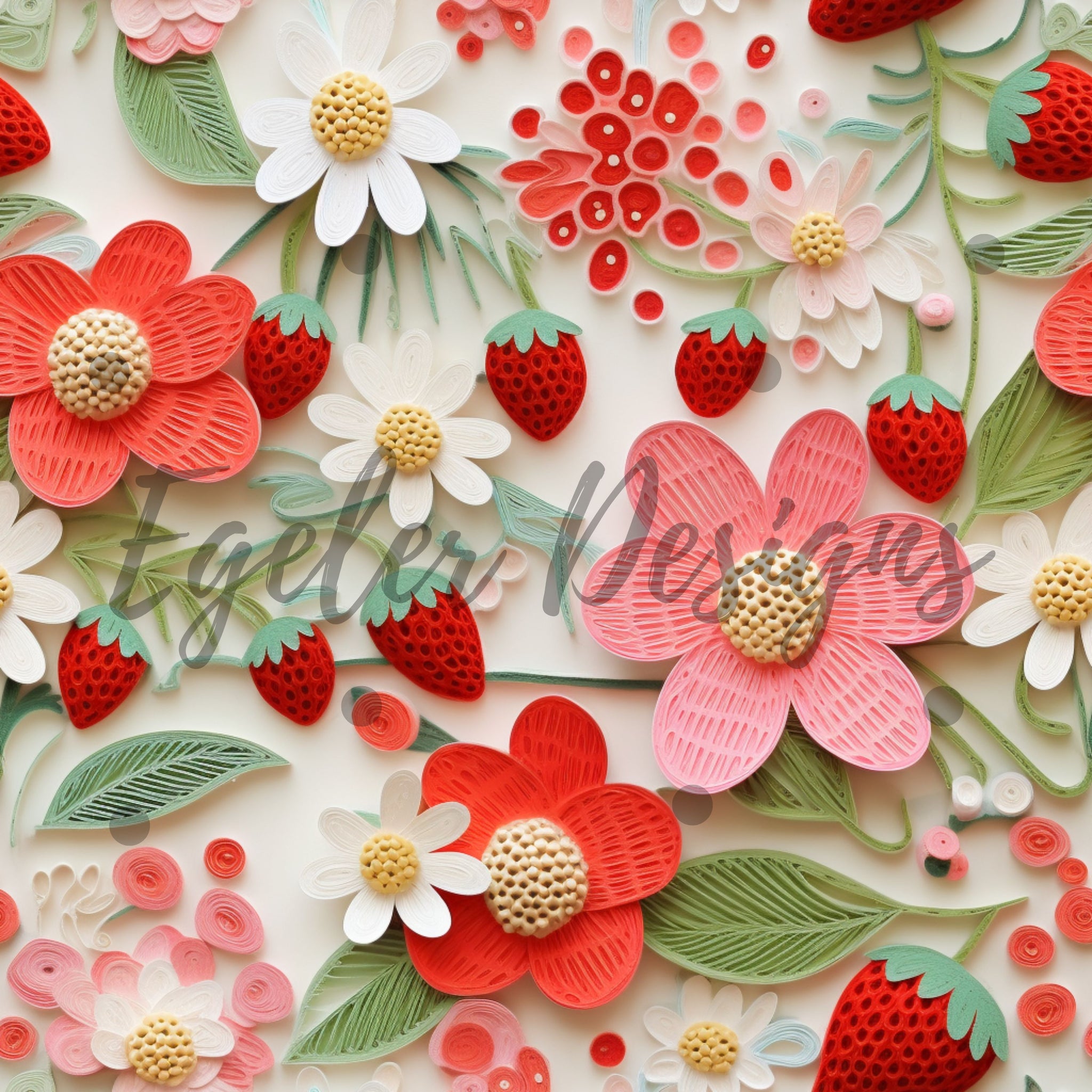 Strawberry Paper Mache Pattern Digital Download