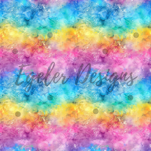 Pastel Rainbow Watercolor Seamless Pattern Digital Download