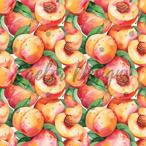 Peaches Seamless Pattern Digital Download - LIMITED 35 DOWNLOADS