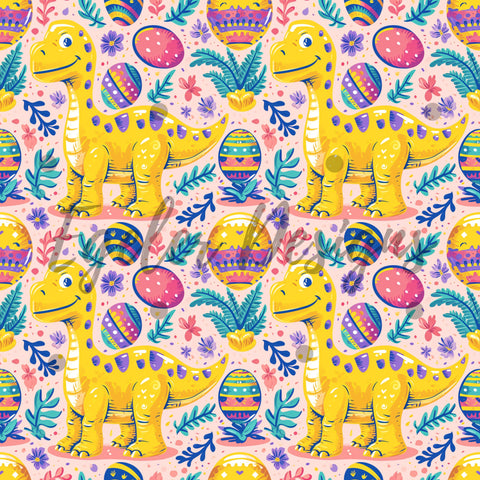 Easter Dinos Seamless Pattern Digital Download - LIMITED 25 DOWNLOADS