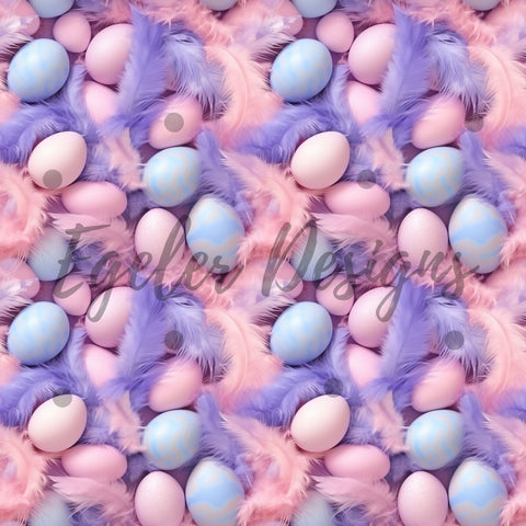 Pastel Easter Eggs Seamless Pattern Digital Download - LIMITED 25 DOWNLOADS