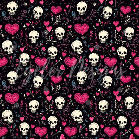 Pink Heart Skulls (LIMITED 30)