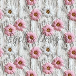 Embroidery Pink Daisy (LIMITED 10)