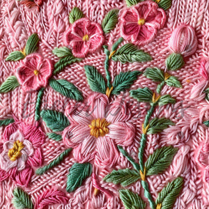 Pink Knit Summer Floral - LIMITED 25 - Seamless Pattern Digital Download