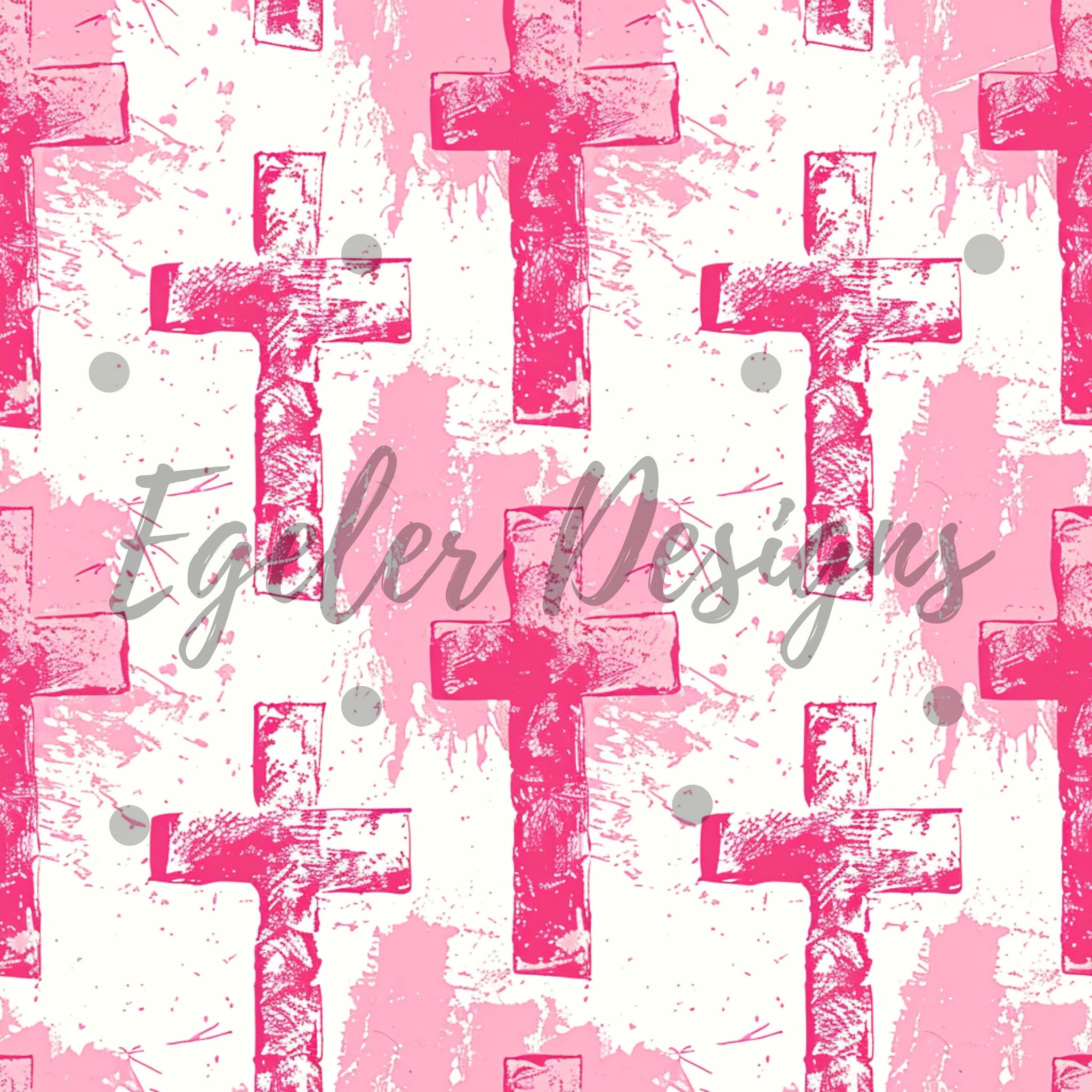 Pink Crosses Seamless Pattern Digital Download - LIMITED 25 DOWNLOADS