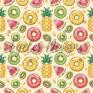 Summer Donuts Pink Seamless Pattern Digital Download