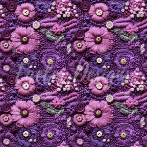 Knit Purple Floral