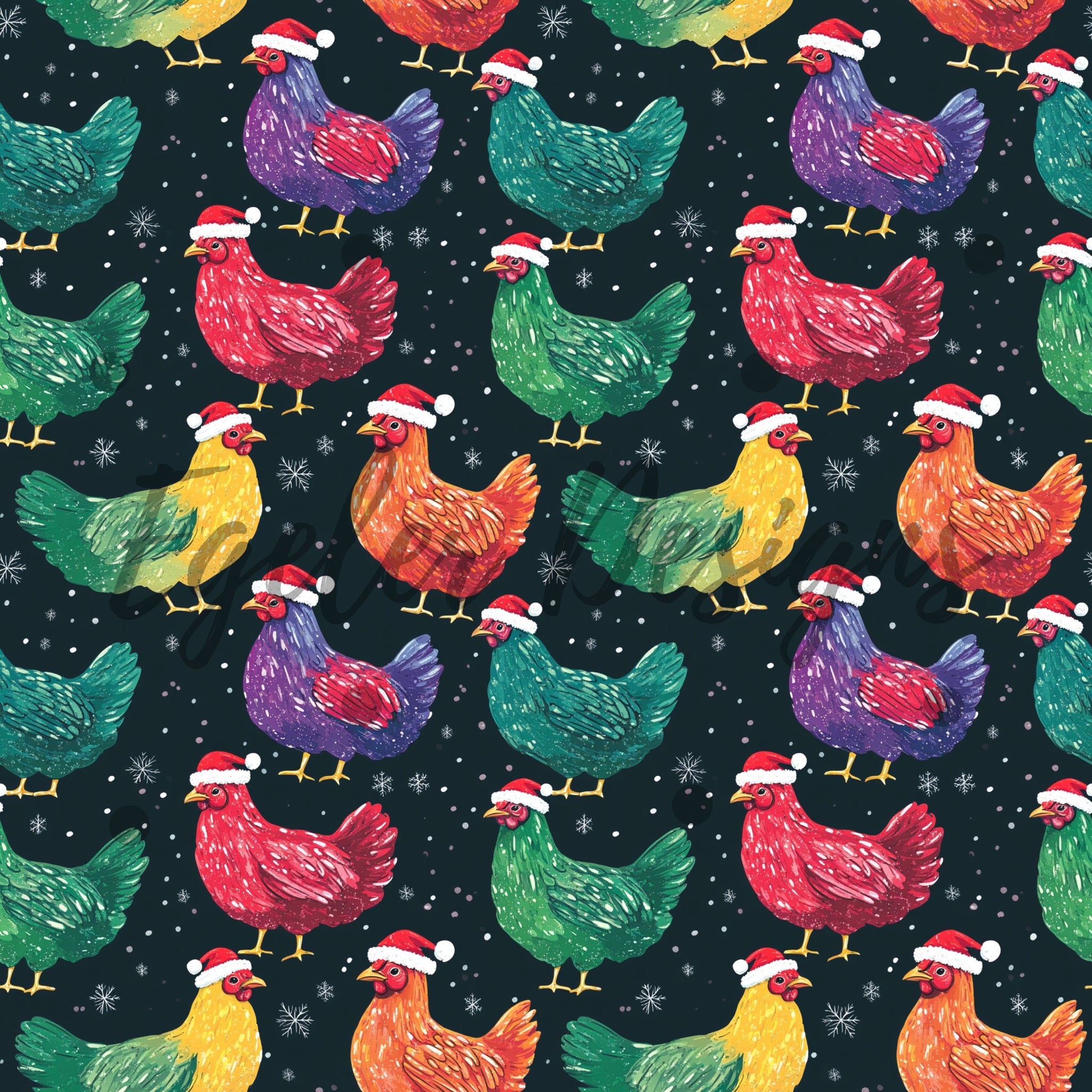 Christmas Rainbow Chickens (LIMITED 10)