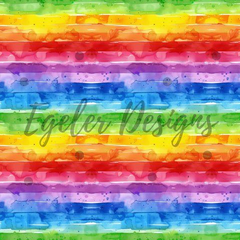 Rainbow Stripes Seamless Pattern Digital Download