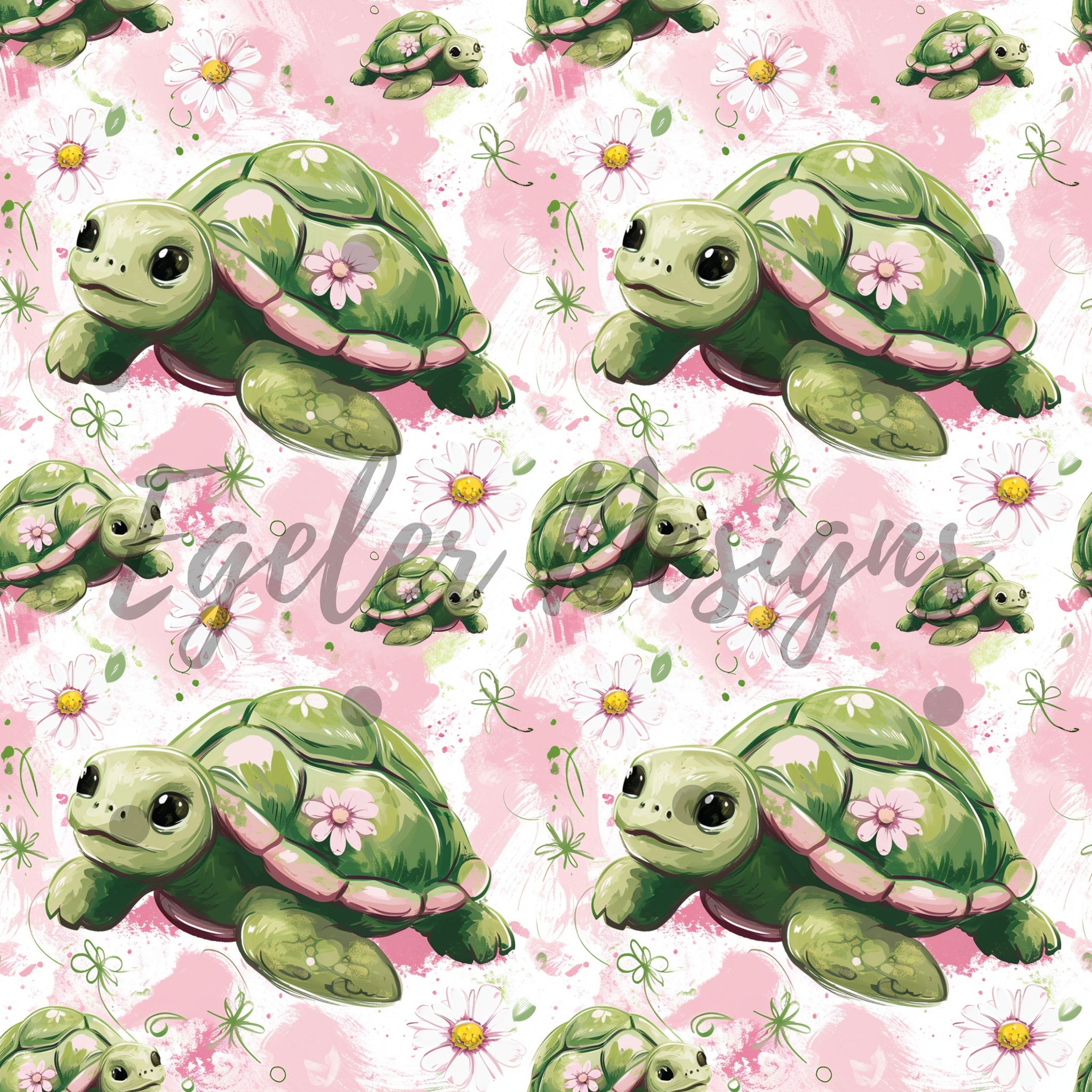 Tortoise Seamless Pattern Digital Download - LIMITED 25 DOWNLOADS