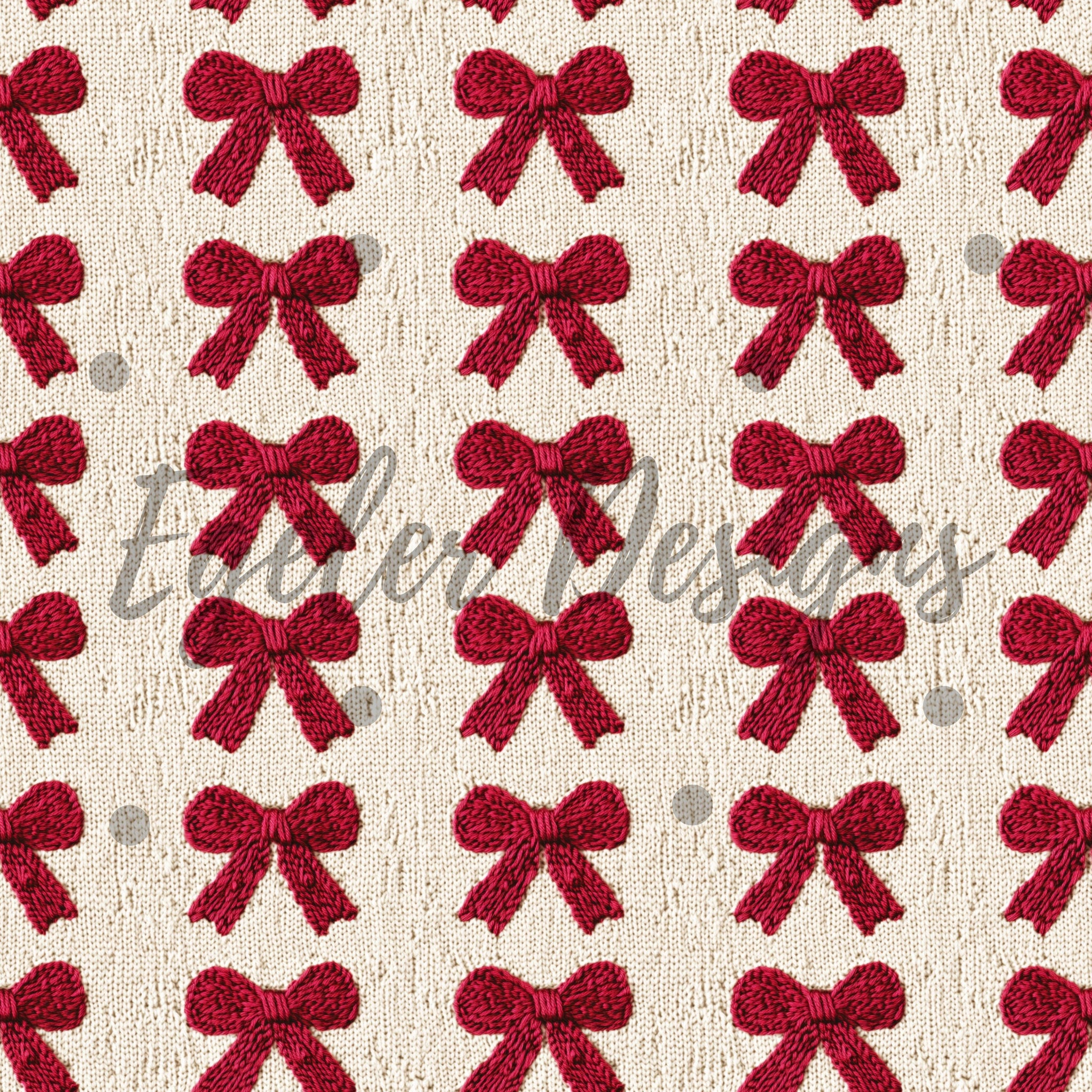 Knit Red Bow (LIMITED 15)