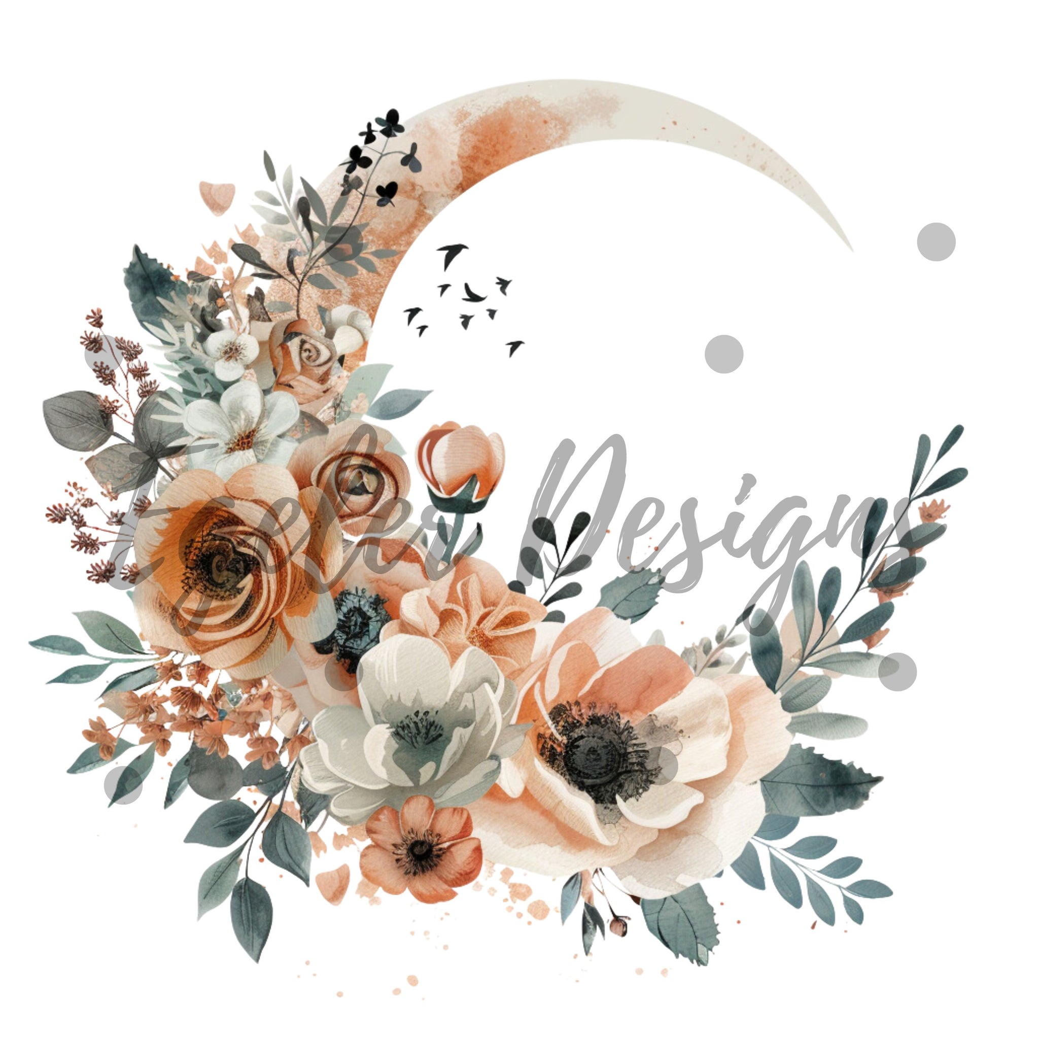 Rustic Peachy Moon PNG (LIMITED 30)