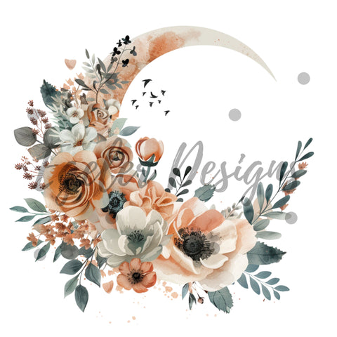 Rustic Peachy Moon PNG (LIMITED 30)