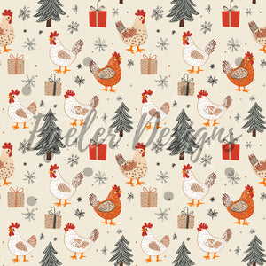 Rustic Christmas Chickens (LIMITED 10)