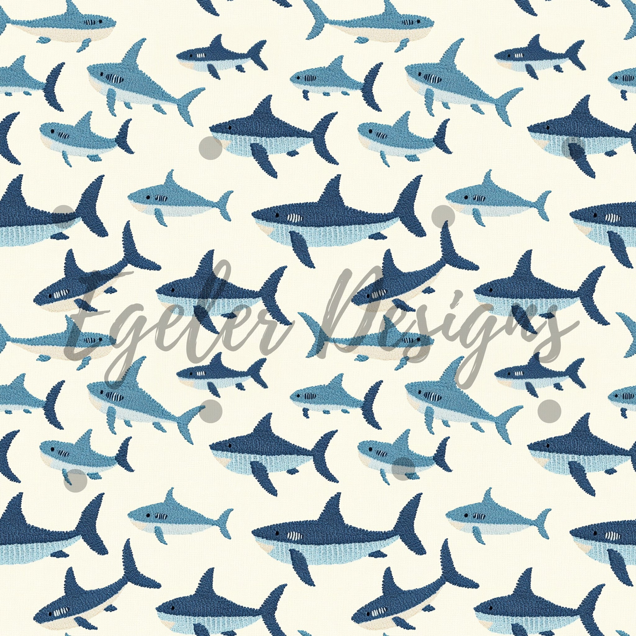 Knit Sharks Seamless Pattern Digital Download (LIMITED 15)