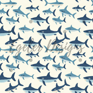Knit Sharks Seamless Pattern Digital Download (LIMITED 15)
