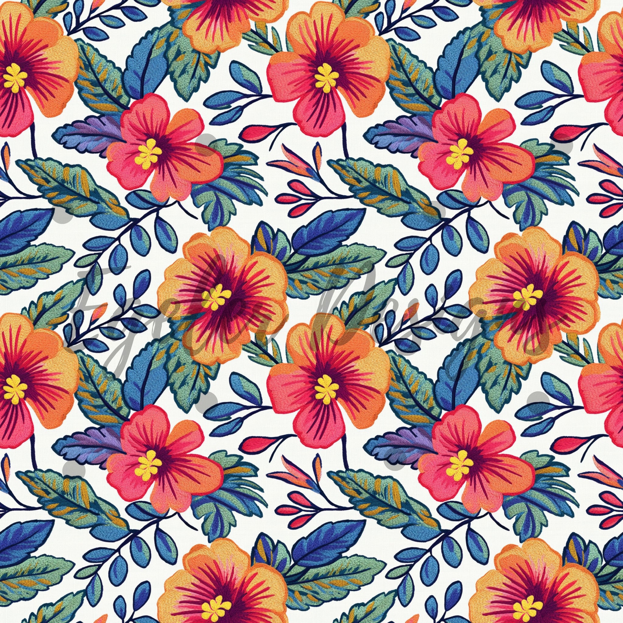 Knit Summer Floral Seamless Pattern Digital Download (LIMITED 15)