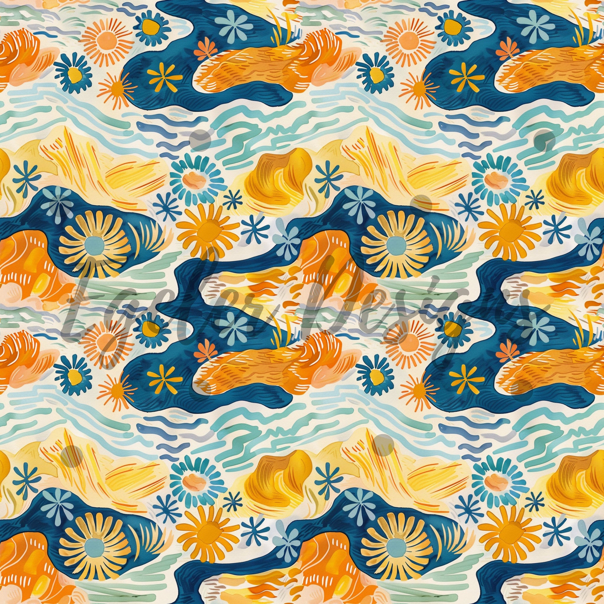 Sun Art Mix Seamless Pattern Digital Download