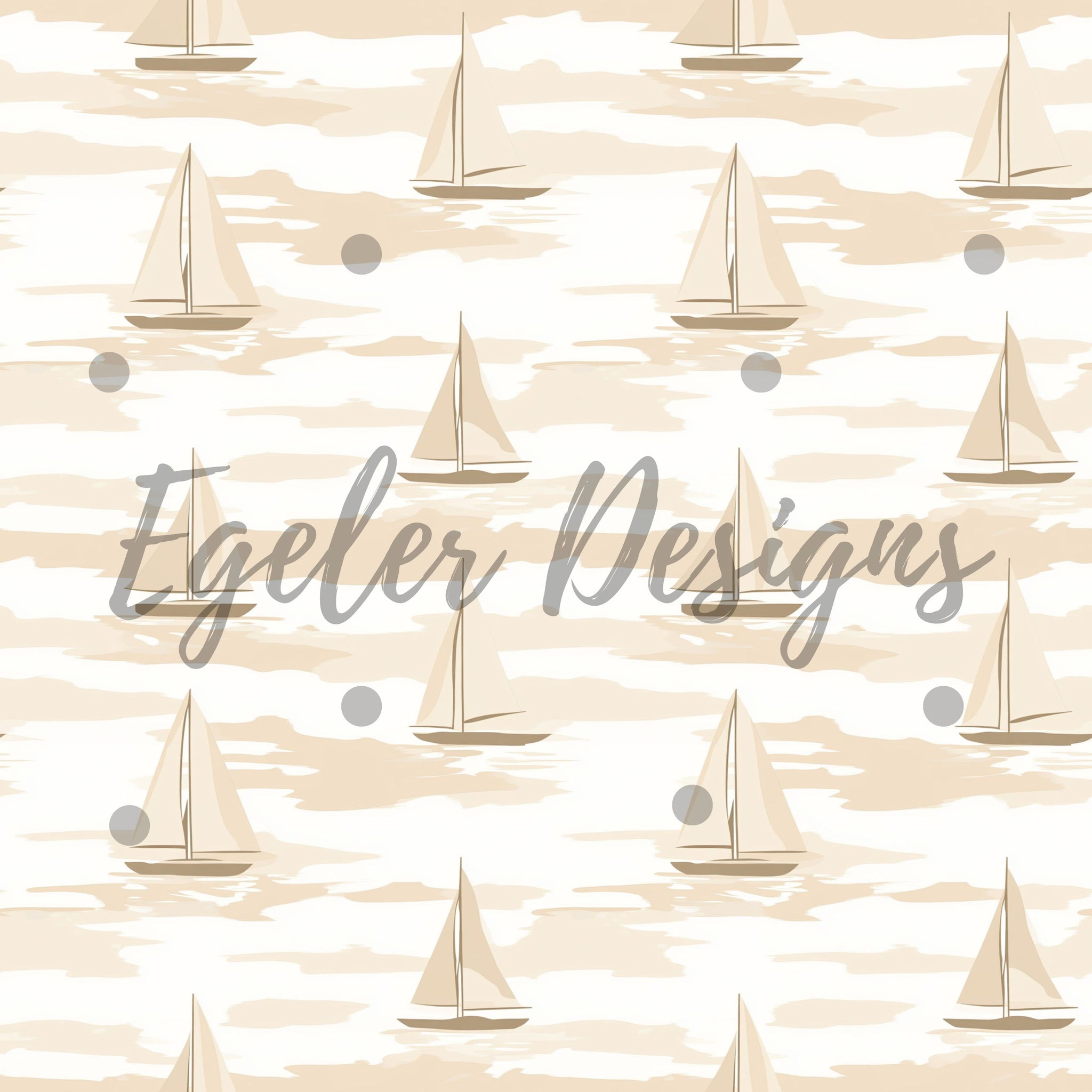 Beige Sailboats (LIMITED 10)