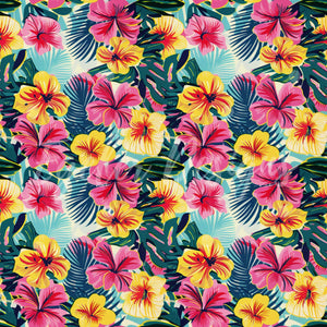 Tropical Floral Seamless Pattern Digital Download