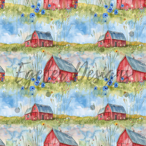 Watercolor Farm Seamless Pattern Digital Download - LIMITED 15